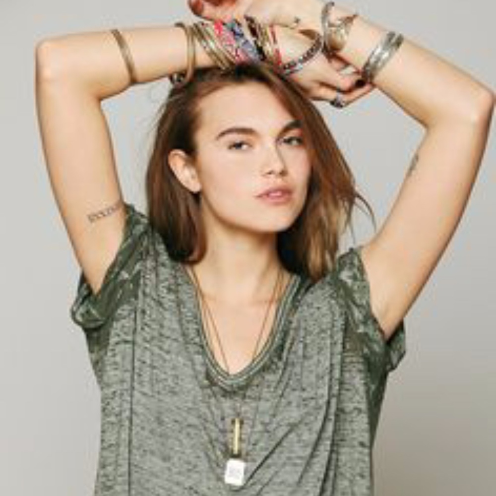 Free People We The Free Falling Tee NWT